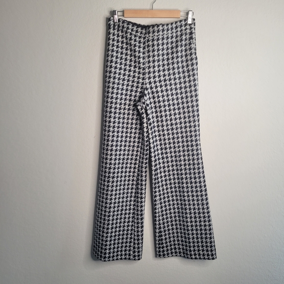 Carolina Herrera Pants - Carolina herera wool houndstooth wide leg  pant size 4